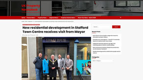 New residential development in Stafford Town Centre receives visit from Mayor