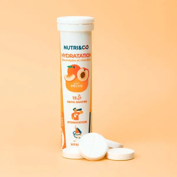Électrolytes Hydratation Nutri&Co : pastilles effervescentes sans sucre pour optimiser l’hydratation et soutenir muscles