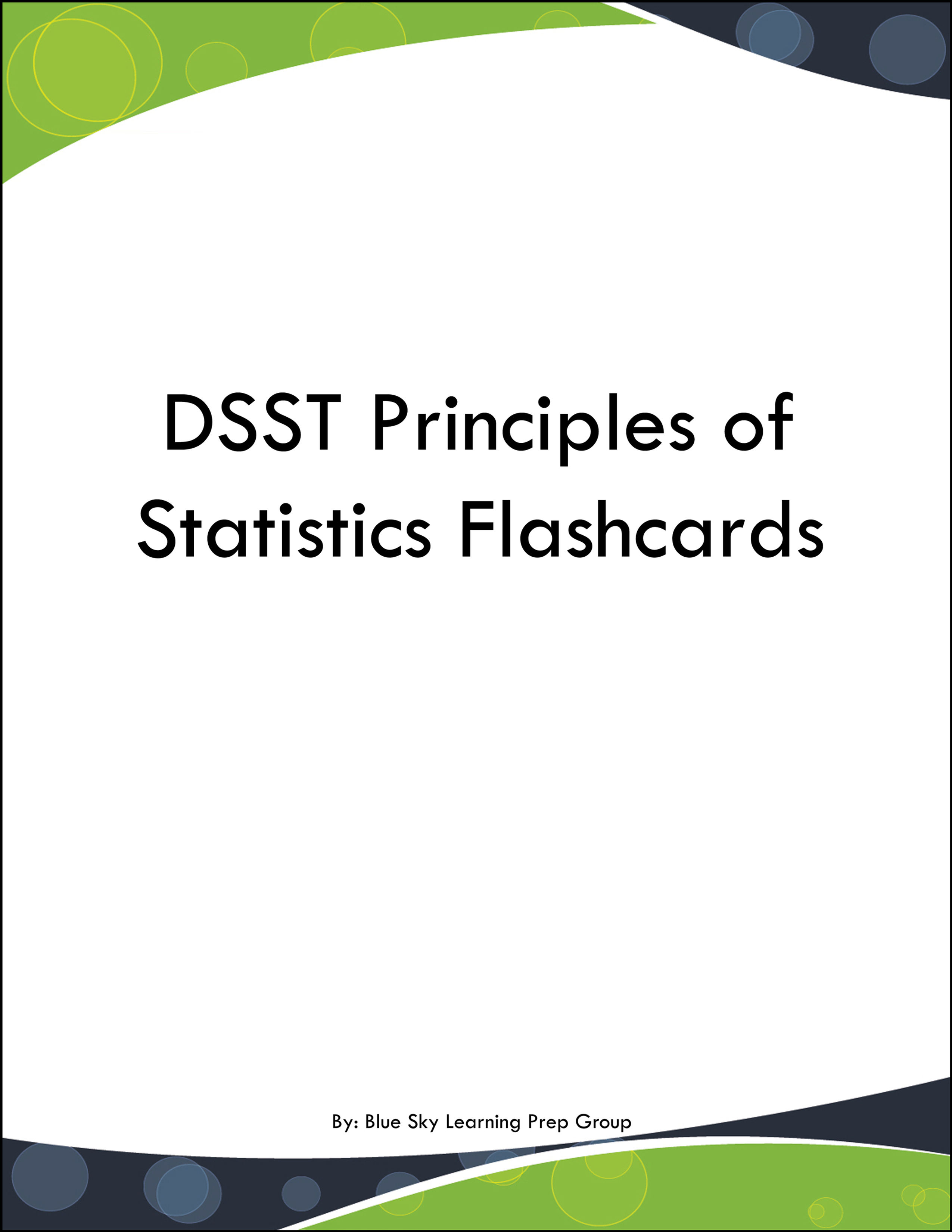 DSST Principles of Statistics Flashcards