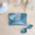 PORTE CARTE CELADON ARGENT FRANCE ZOUZOU CAILLOUX