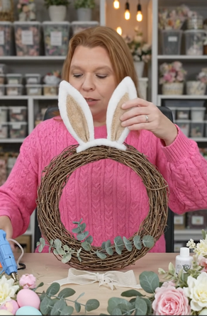 Creative DIY Easter Egg Wreath With Adorable Bunny Ears