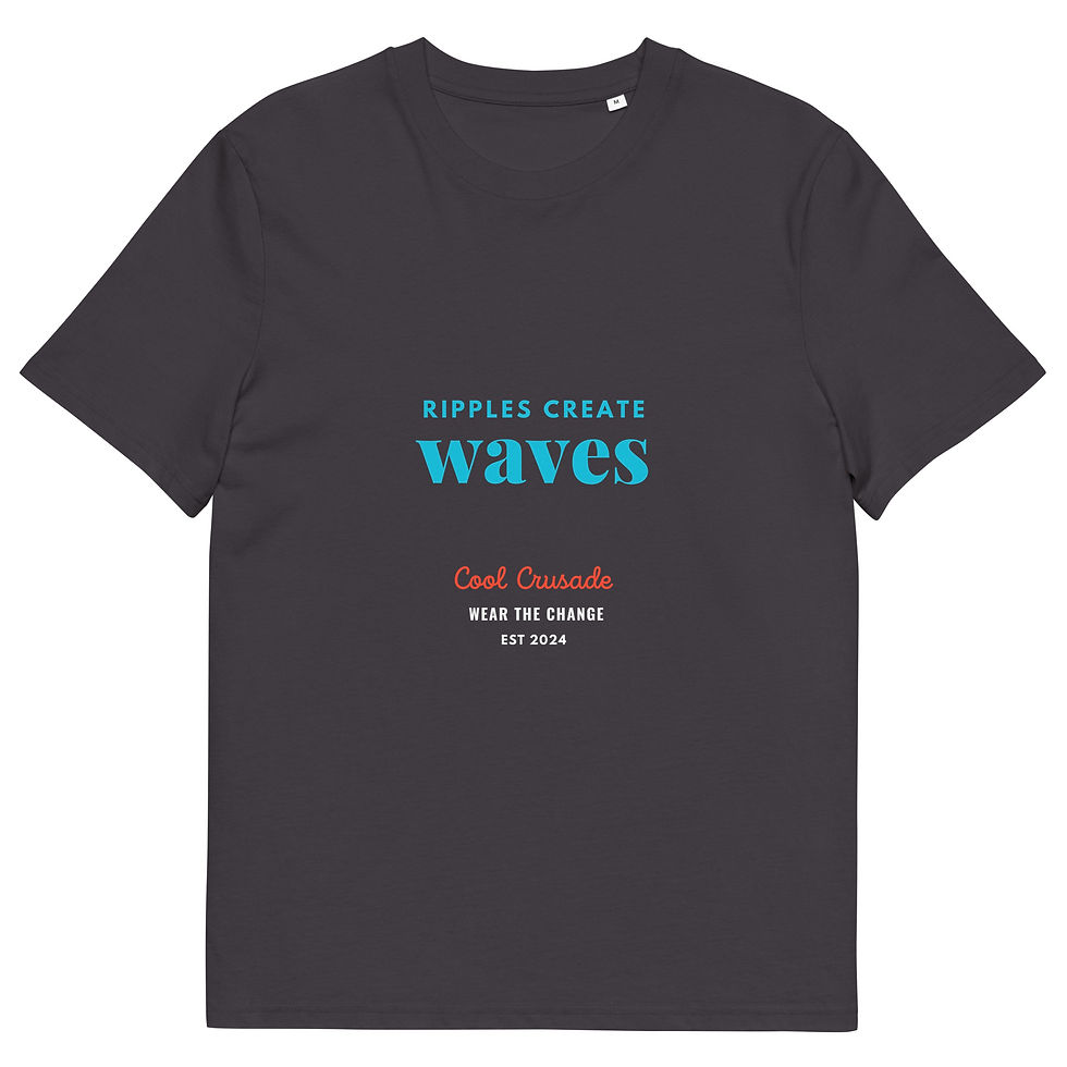 Thumbnail: RIPPLES CREATE WAVES Unisex organic cotton t-shirt