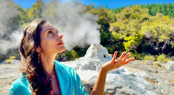 Raquel Spring, 4th generation astrologer, mystic, high priestess, New Zealand, Gaea's Breath, Geyser