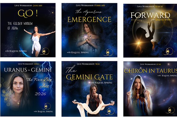 Live Workshops Raquel Spring, astrologer priestess, astrology 2026, live workshops, spirit