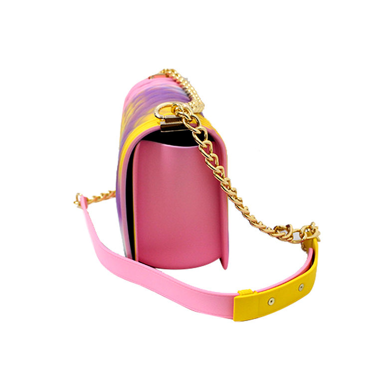 Thumbnail: Women Handbags, Ladies Rainbow Jelly Purse Silicone Crossbody Bags