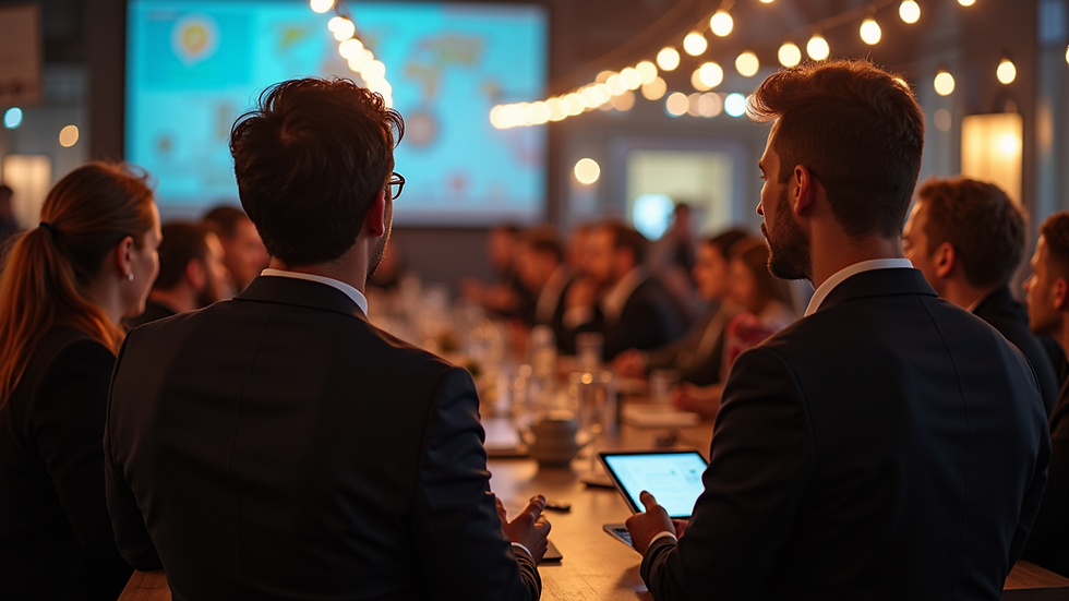 Eye-level view of a vibrant community gathering with people discussing cryptocurrency