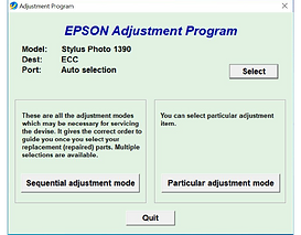 Epson R1390 Waste Ink Reset Software