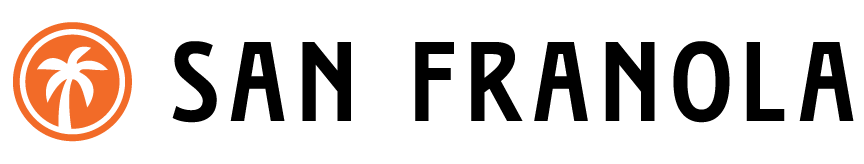 San Franola company logo featuring stylized palm tree icon.
