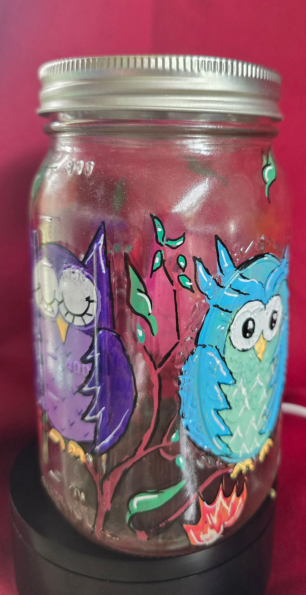 Thumbnail: Fun Owls Mason Jar/ tissue holder