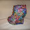 Thumbnail: Rainbow spike stud zebra print platform wedges
