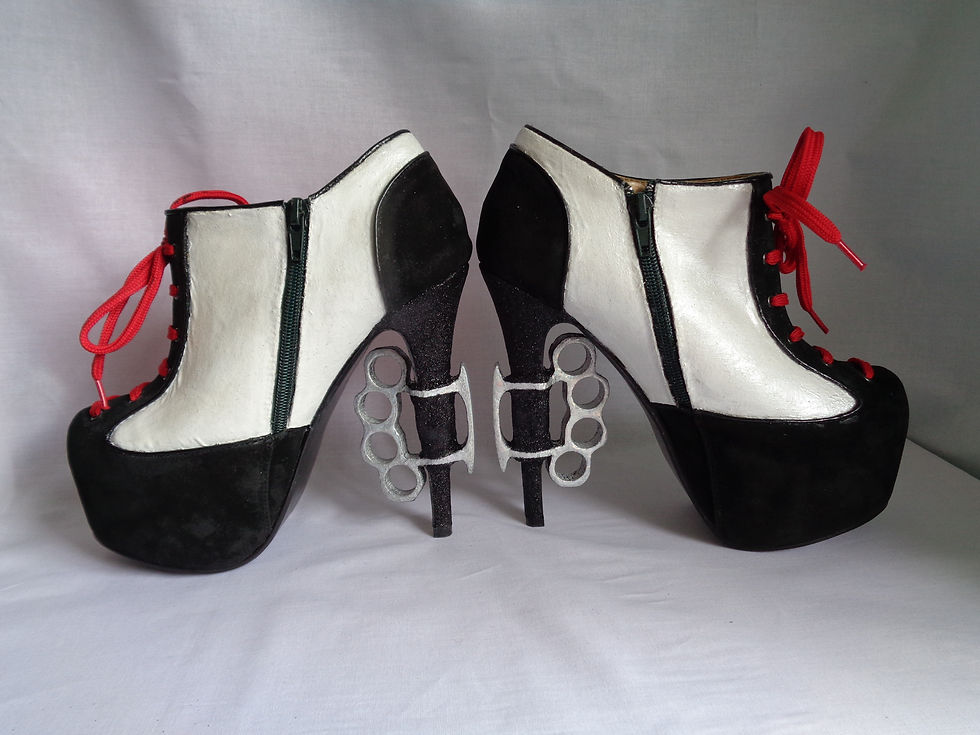 Thumbnail: Knuckle duster Moll gangster platform stiletto spat boots