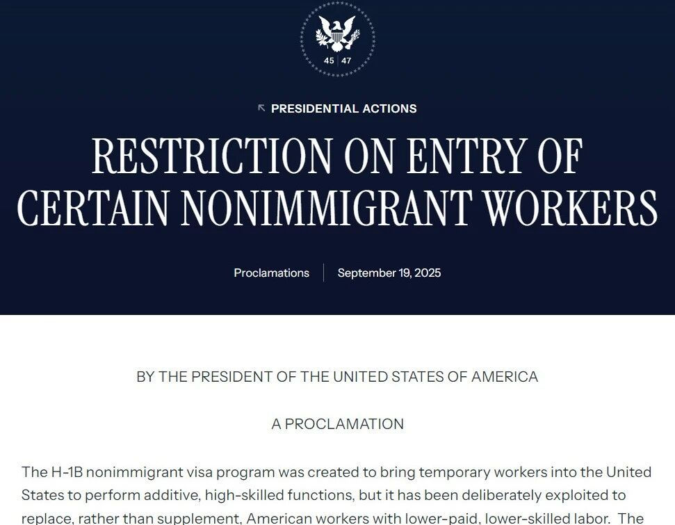 H-1B十万美金政策持续发酵，真的要被彻底废除？