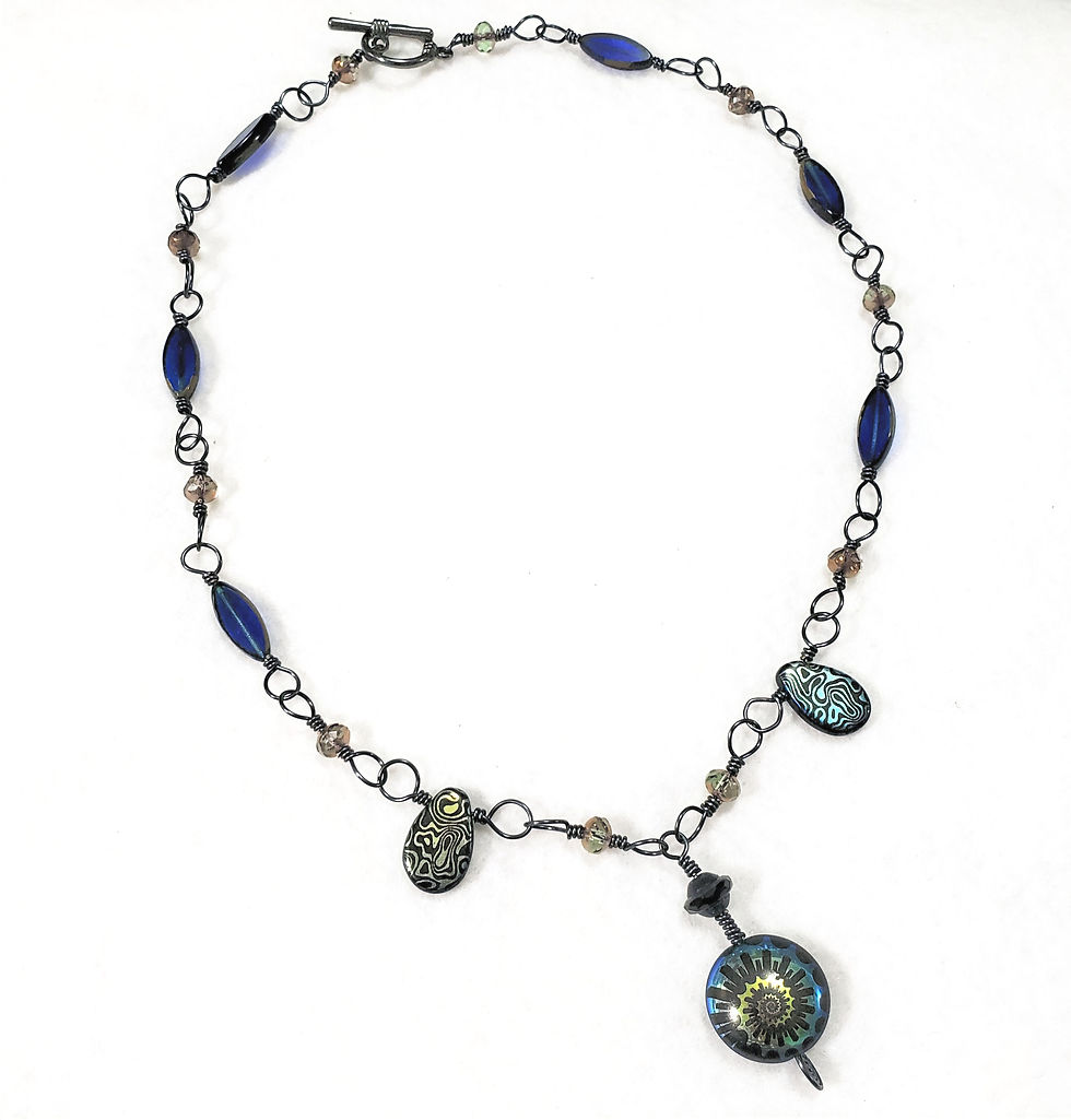 Thumbnail: Hippy Psychedelic Swirl | Wire Wrapped Necklace