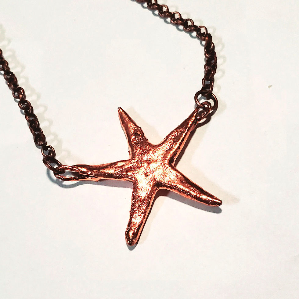 Thumbnail: Starfish Electroformed Pendant with Chain