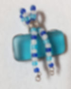 Light Blue Tumbed Glass Wire Wrapped Pendant