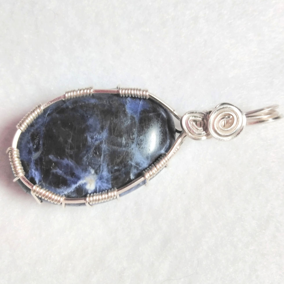 Thumbnail: Sodalite | Oval Wire Wrapped Pendant