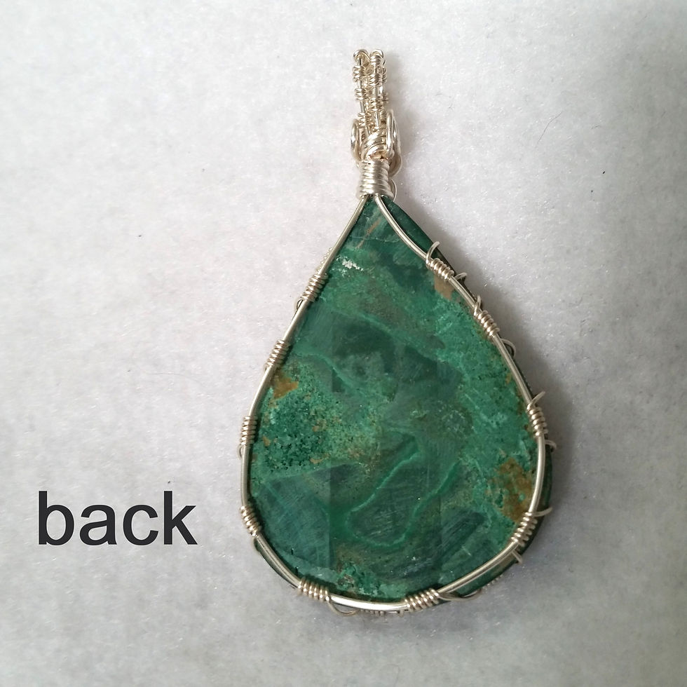 Thumbnail: Malachite Wire Wrapped Pendant | Earth's Natural Art and Jewelry, LLC