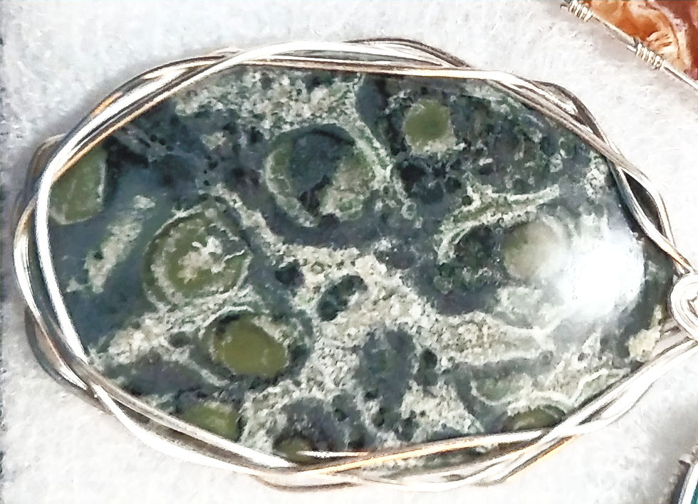 Thumbnail: Kambaba Crocodile Jasper Pendant with Chain