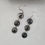 Thumbnail: 3 Hematite Ball Drop Earrings