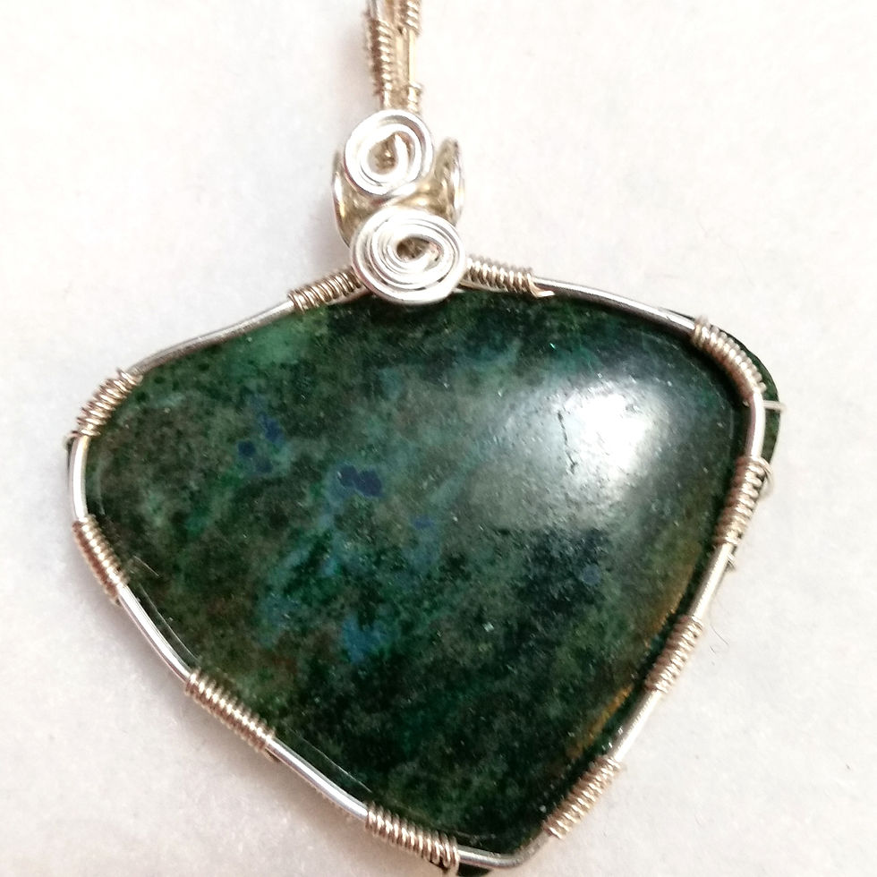 Thumbnail: Green Chrysocolla Pendant | Earth's Natural Art and Jewelry
