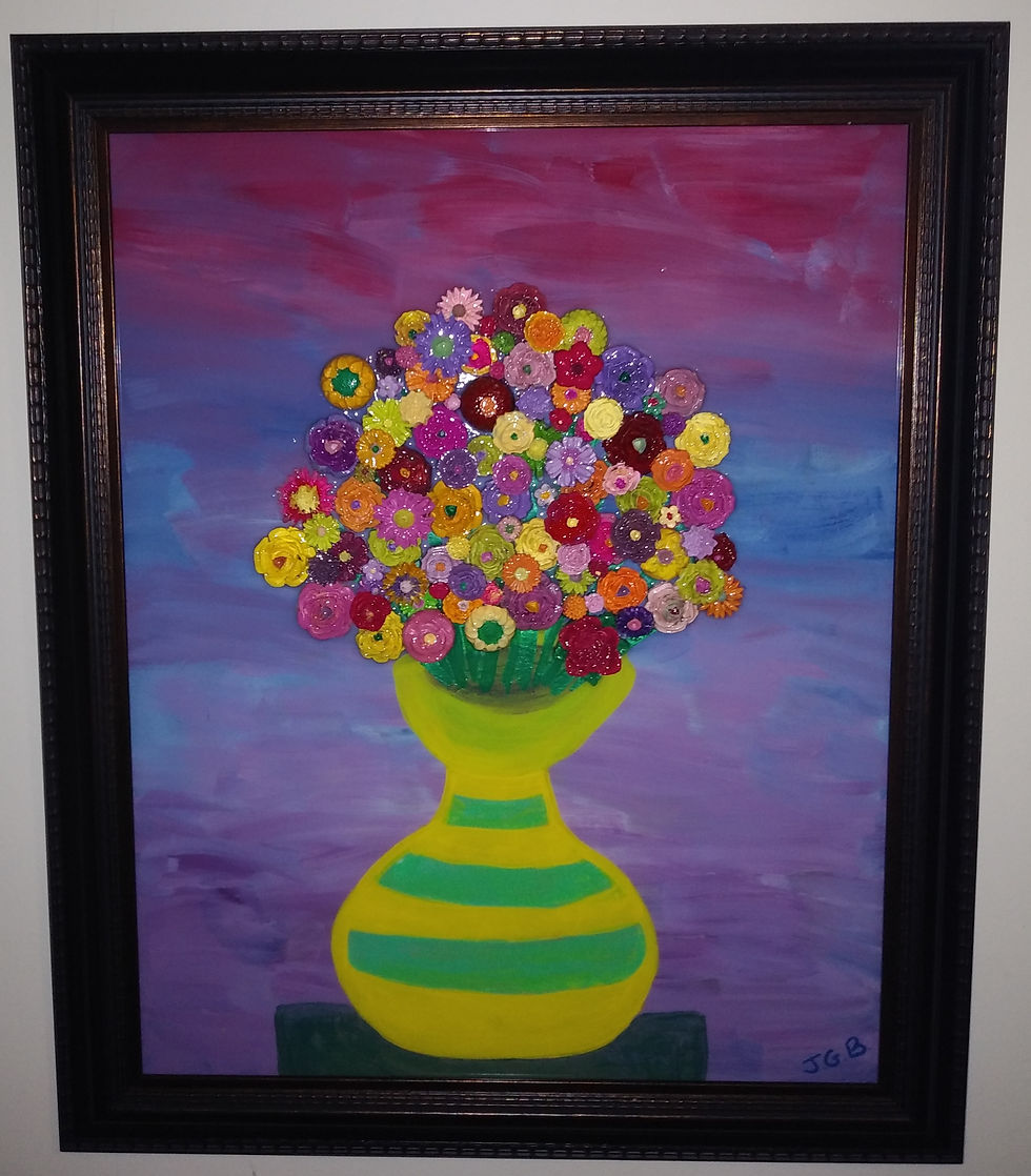 Thumbnail: 3d Flower Painting | 16 x 20 | Earths Natural Art and Jewelry