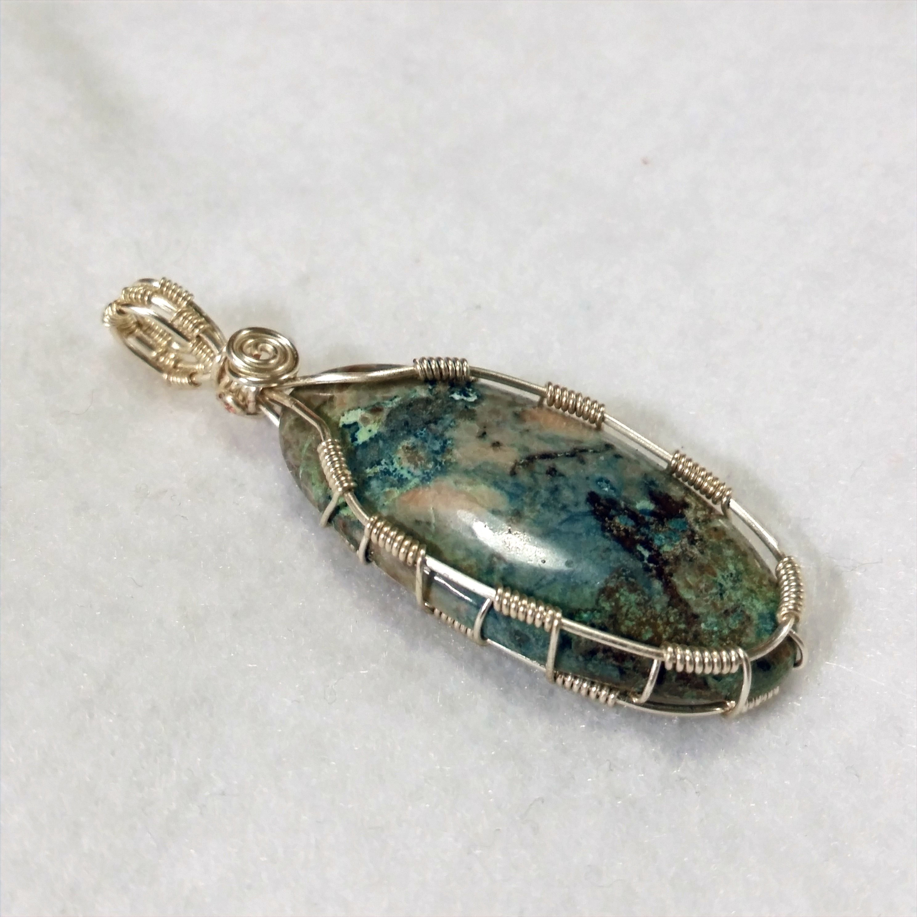 Azurite Wire Wrapped Pendant | Creativity and Inner Wisdom