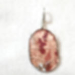 Glass | Wire Wrapped Pendant | Red and Gold