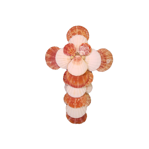 Shell Cross Decor Seashell Art | Shell Cross | Shell Wall Cross | Crucifix | MADE TO ORDER