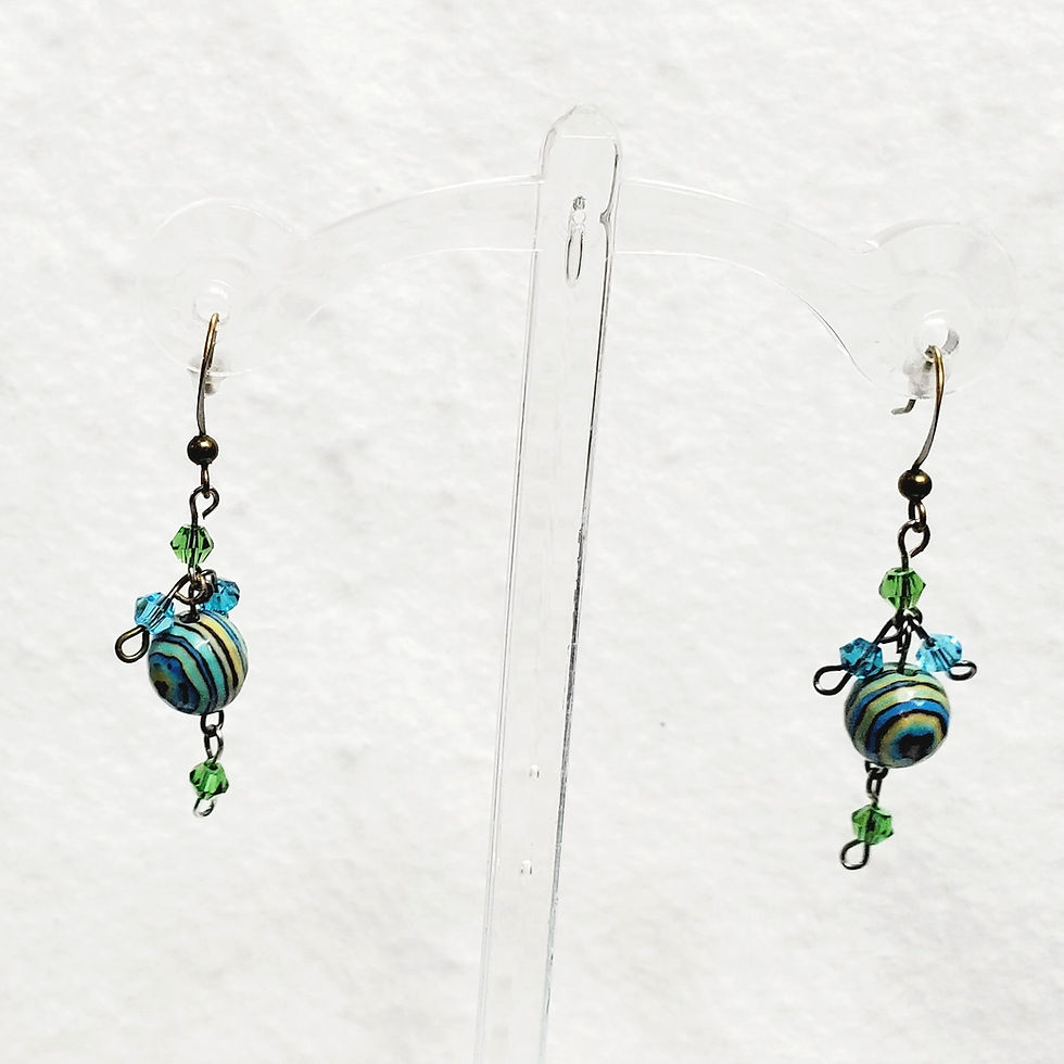Thumbnail: Blue Bling Jasper Earrings