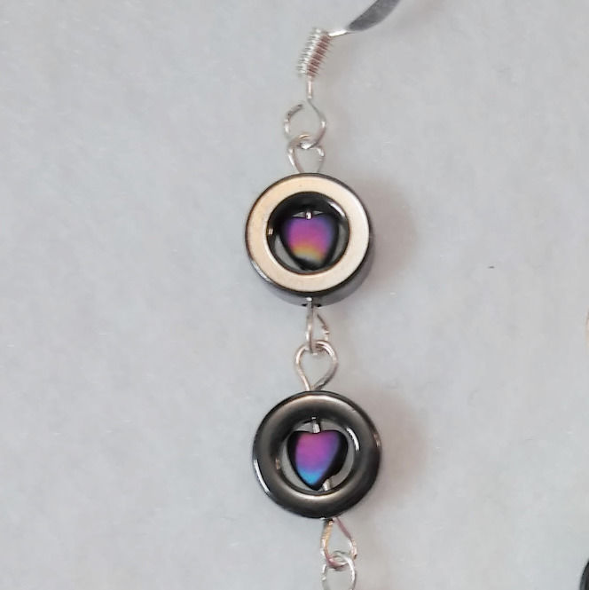 Thumbnail: Hearts N Hematite Earrings | Earth's Natural Art and Jewelry