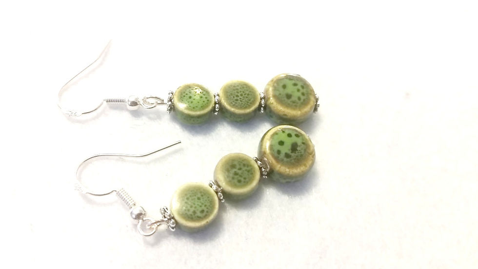 Thumbnail: Green Ceramic Earrings | Jewelry