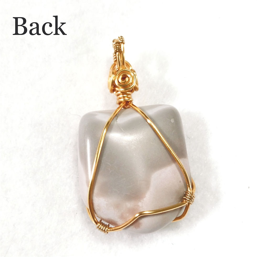 Thumbnail: Pink Botswana Agate | Wire Wrapped Pendant