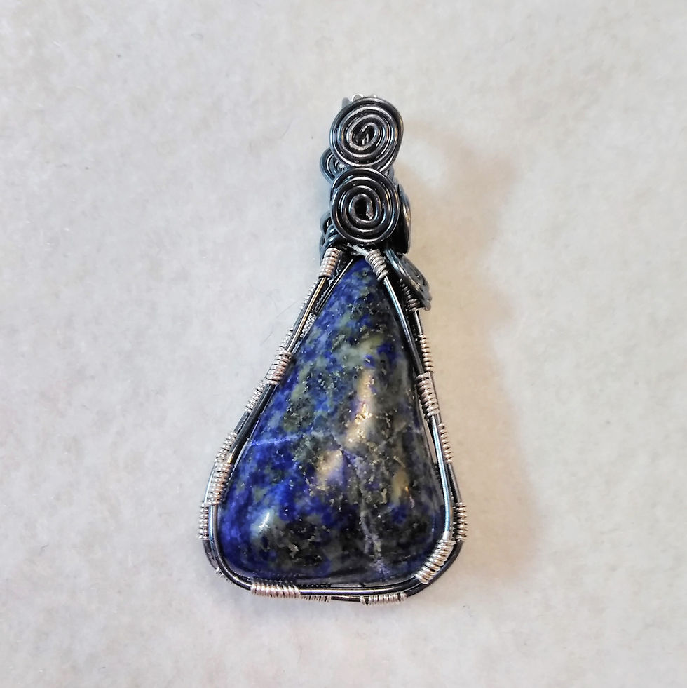 Thumbnail: Lapis | Wire Wrapped Pendant | Blue Lapis (1)