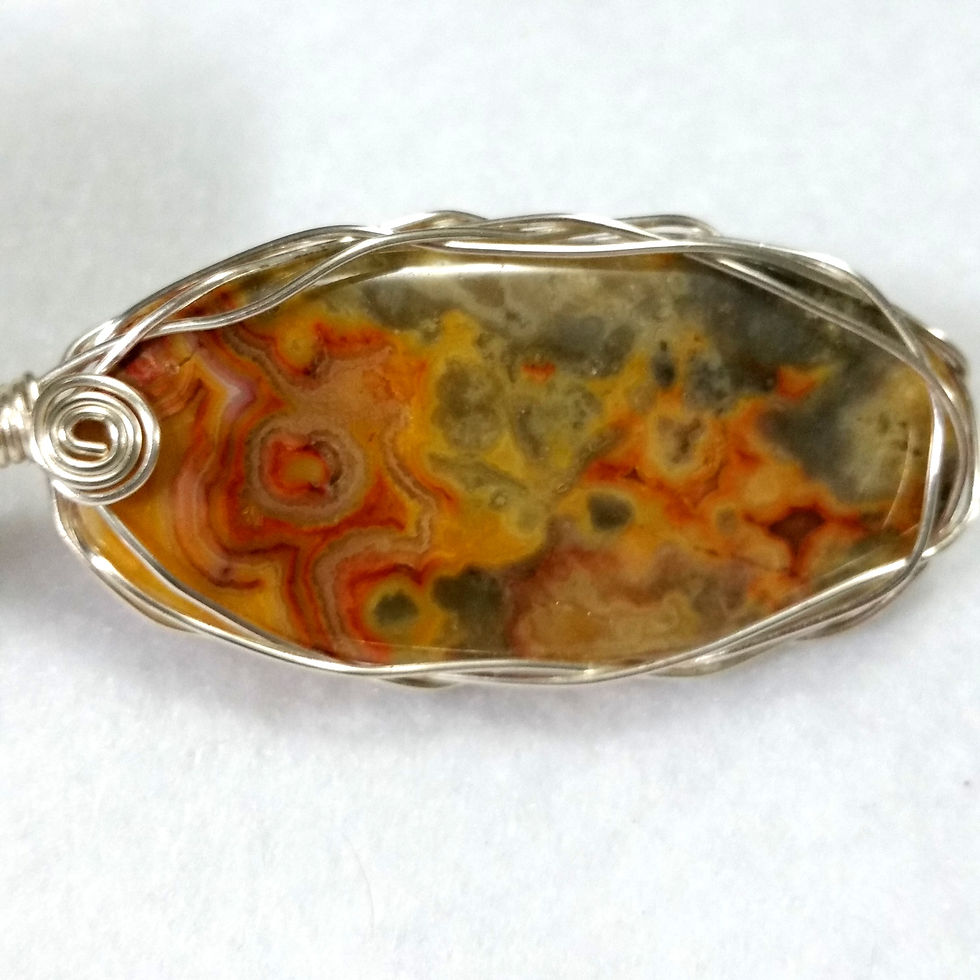 Thumbnail: Crazy Lace Agate Wire Wrapped Pendant | Jewelry