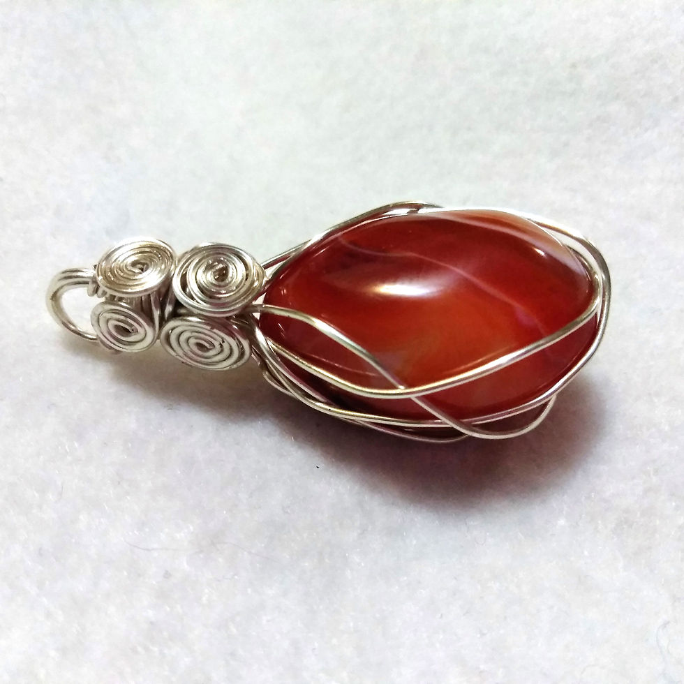 Thumbnail: Carnelian | Wire Wrapped Pendant | Jewelry