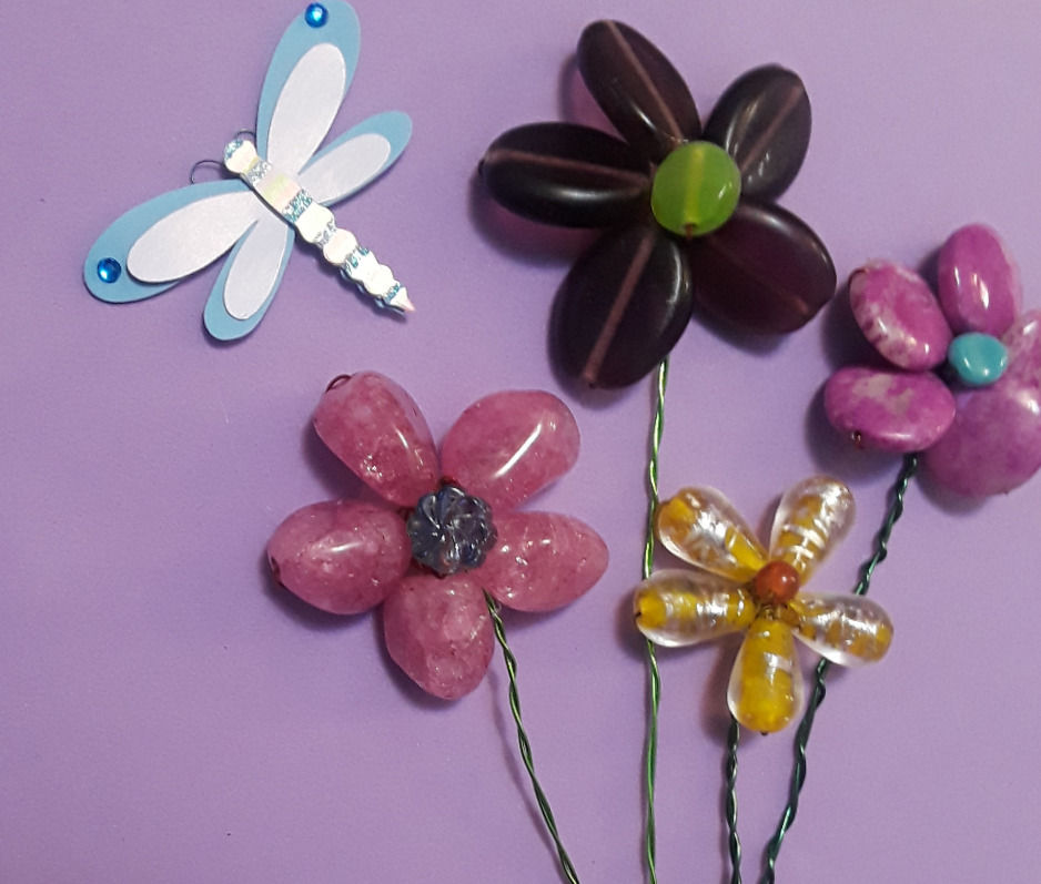 Thumbnail: Bead Wall Art | White 9x9 shadow box