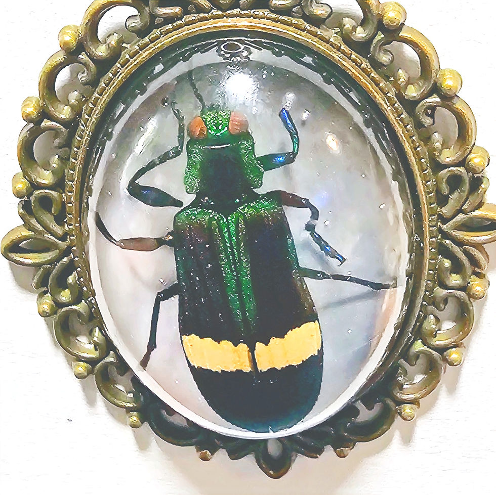 Thumbnail: Green Jewel Beetle Necklace