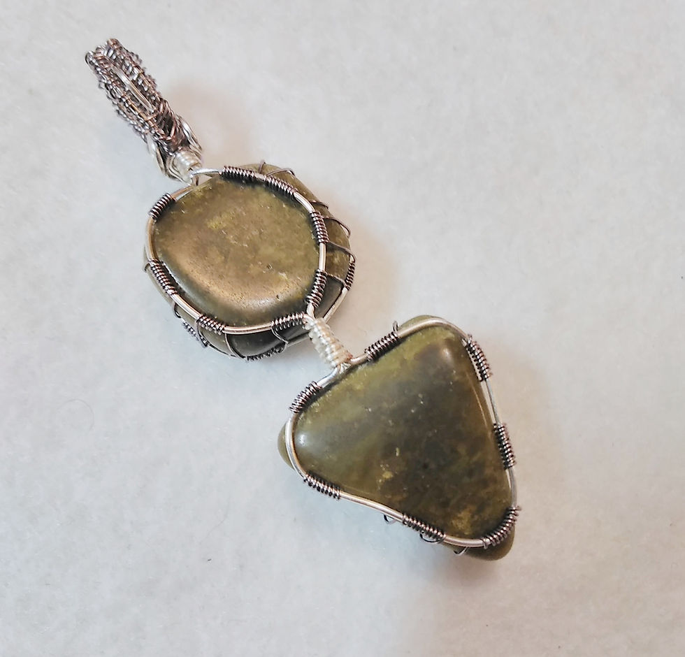 Thumbnail: Green Opal | Wire wrapped Pendant | Jewelry