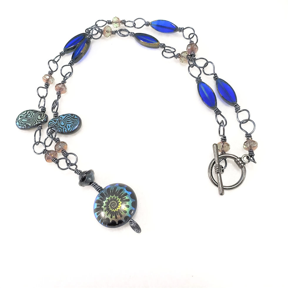 Thumbnail: Hippy Psychedelic Swirl | Wire Wrapped Necklace