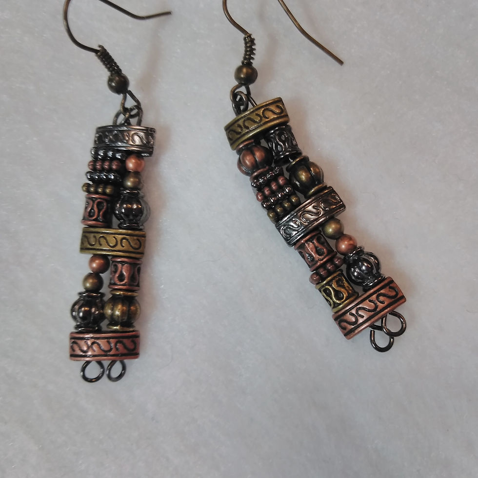Thumbnail: Triple stacker metal earring (3)