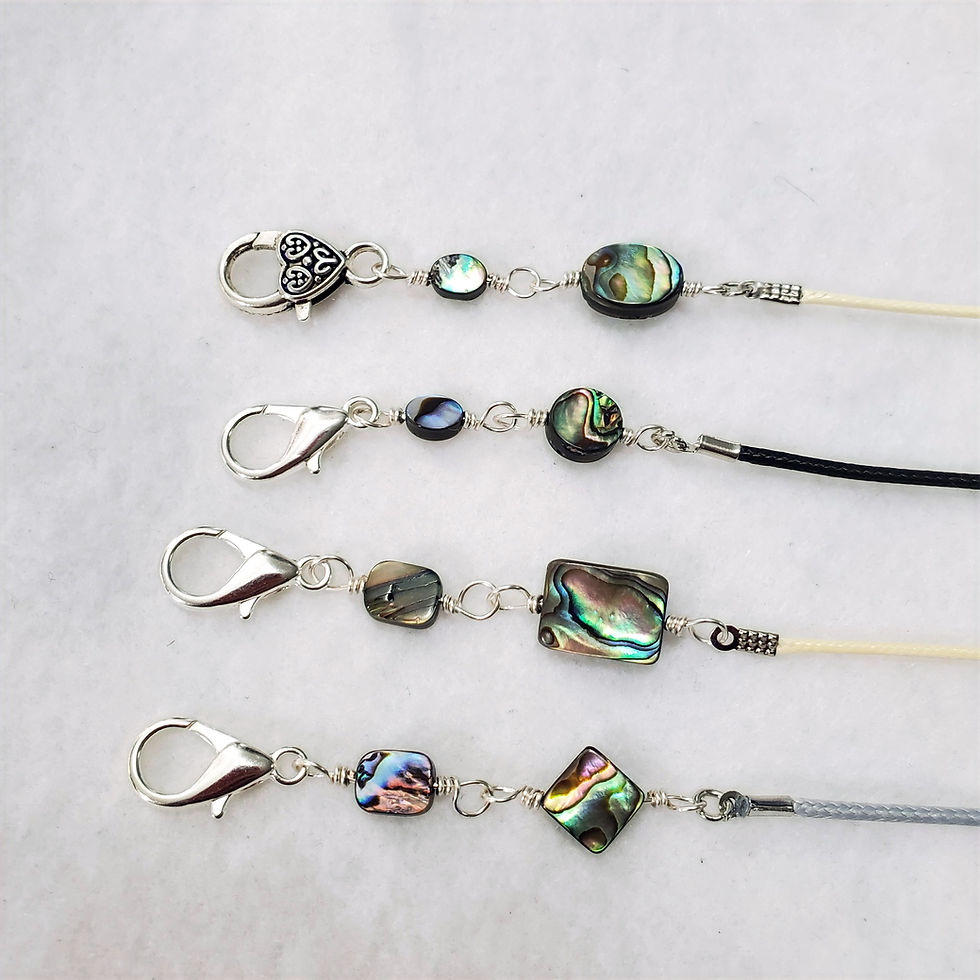 Thumbnail: Abalone Shell Mask Holder | Face Mask Neck Chain