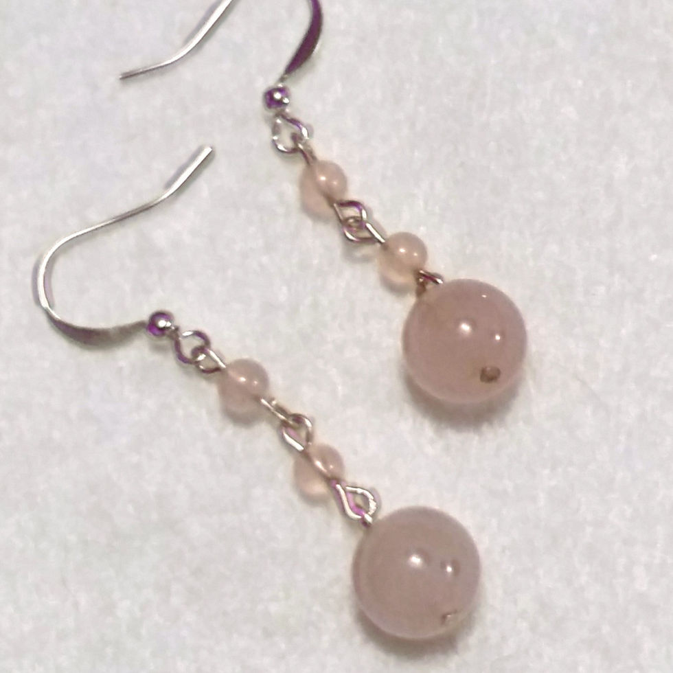 Thumbnail: Rose Quartz Earrings | Wire Wrapped Earrings