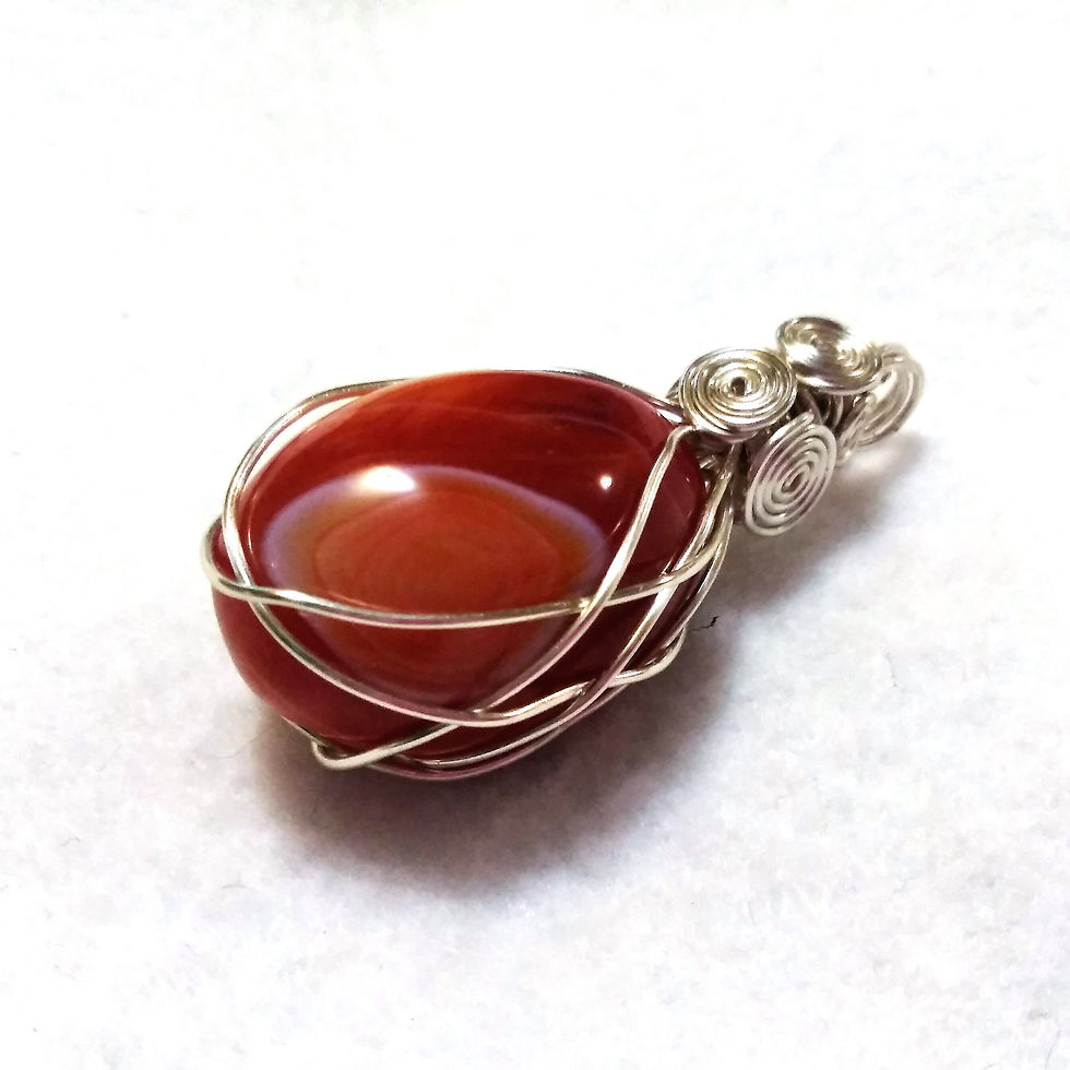 Thumbnail: Carnelian | Wire Wrapped Pendant | Jewelry