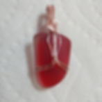 Thumbnail: Red sea-glass pendant | Rose Gold | Sea Glass | Jewelry