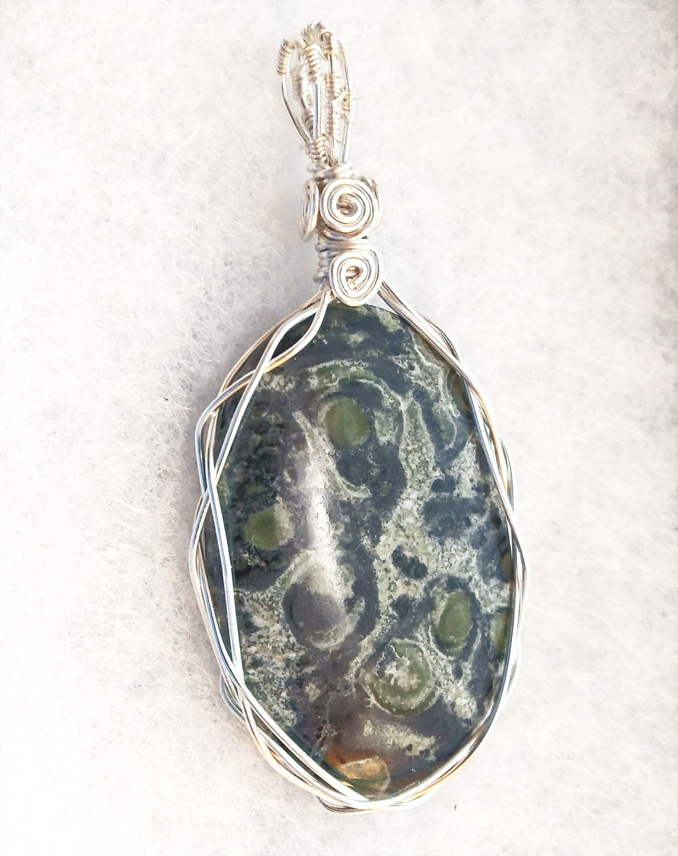 Thumbnail: Kambaba Crocodile Jasper Pendant with Chain