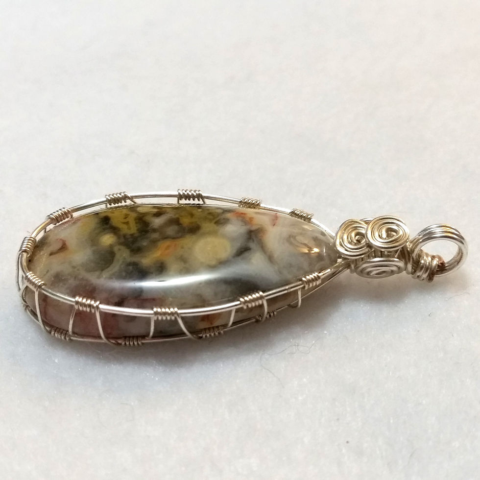 Thumbnail: Ocean Jasper Wire Wrapped Pendant | Maryland