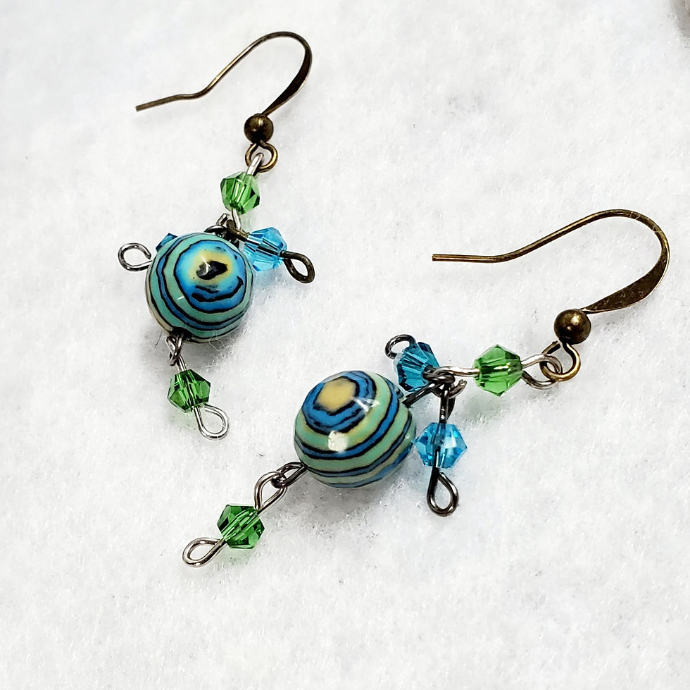 Thumbnail: Blue Bling Jasper Earrings