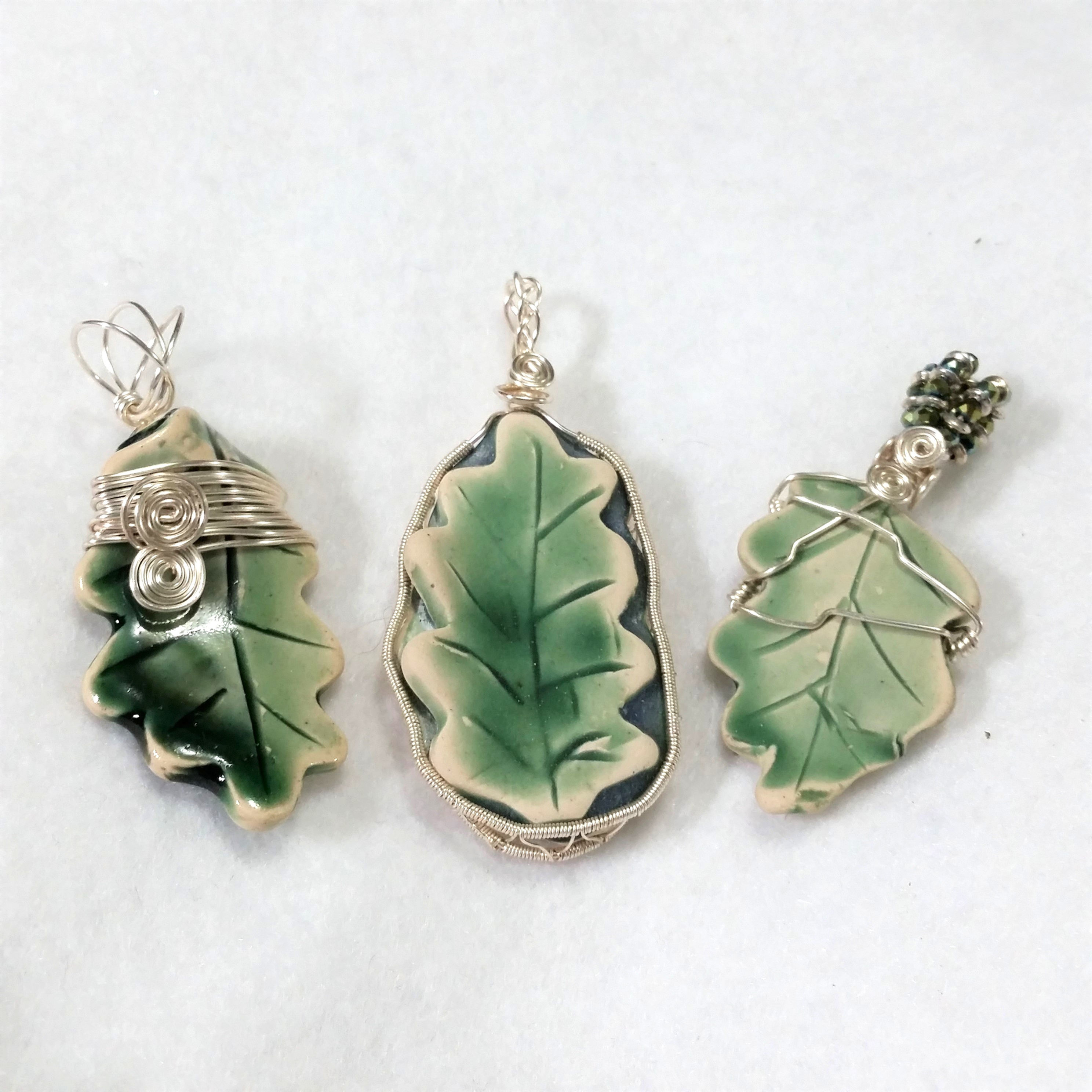 Leaf Pottery Pendants | Recycled Waterfall