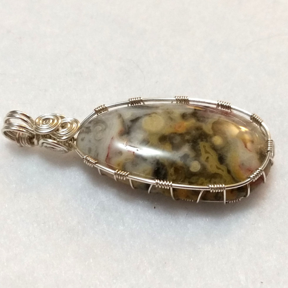 Thumbnail: Ocean Jasper Wire Wrapped Pendant | Maryland