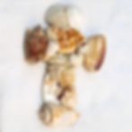 Wall Cross Made of Shells | Light Color | Ocean Religious Decor
